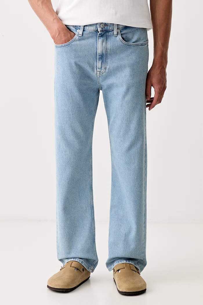 Tommy Jeans blugi regular pentru bărbați albastru DM0DM23060