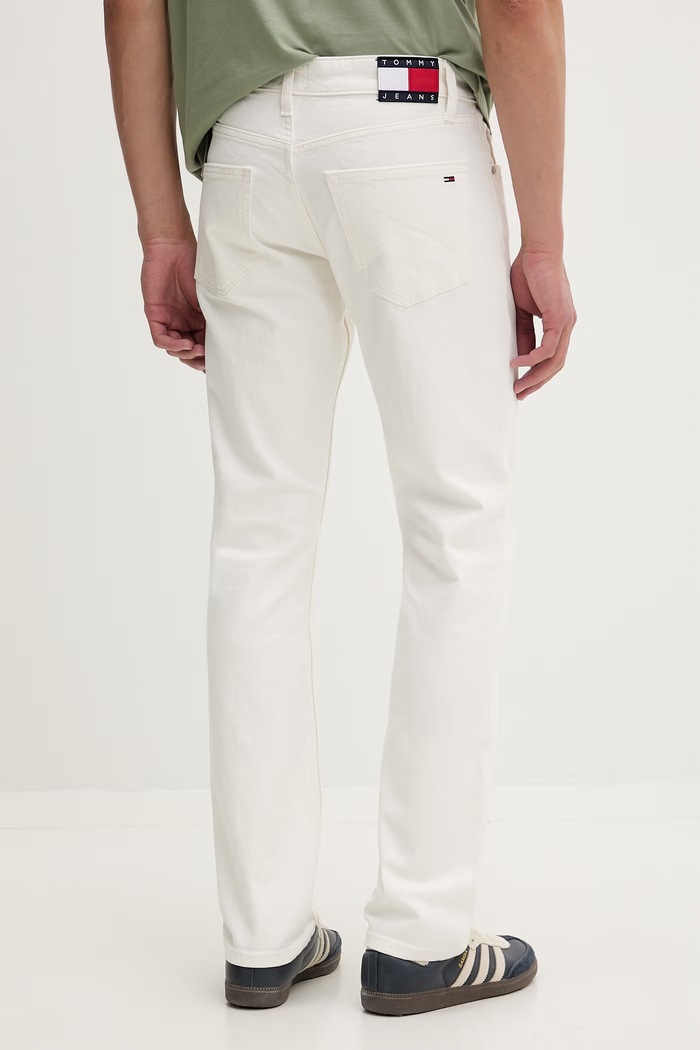 Îmbrăcăminte Tommy Jeans blugi slim fit pentru bărbați DM0DM23270 alb