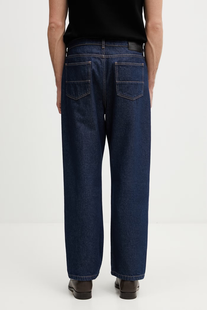 Abbigliamento Maison Kitsuné jeans straight da uomo QM01101WD4026 blu navy