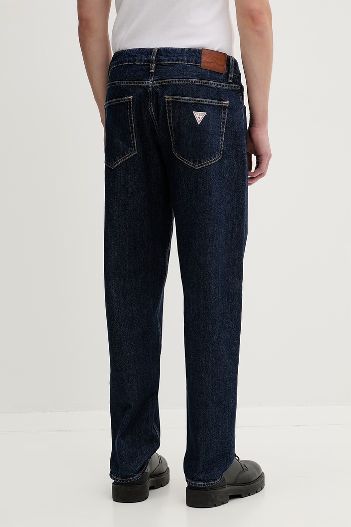 Oblečenie Guess Jeans pánske relaxed fit džínsy M5GA90.D5M55 tmavomodrá