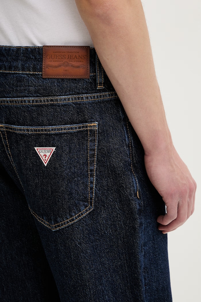 Guess Jeans pánske relaxed fit džínsy tmavomodrá M5GA90.D5M55