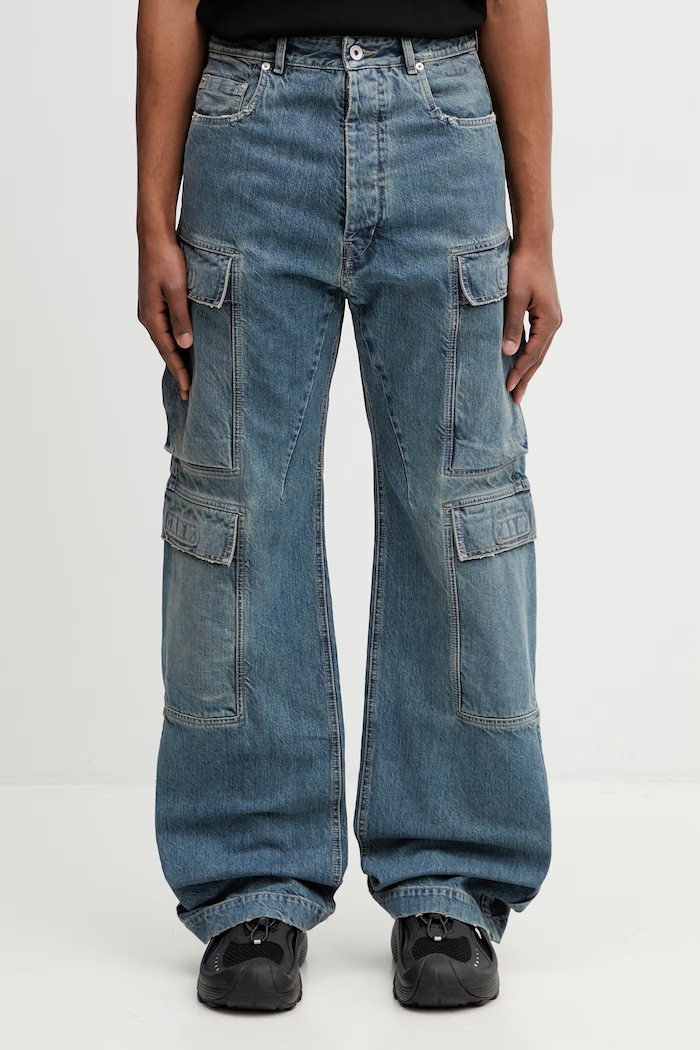Rick Owens DRKSHDW Double Cargo relaxed fit jeans Men's blue DU01F4361.DWB
