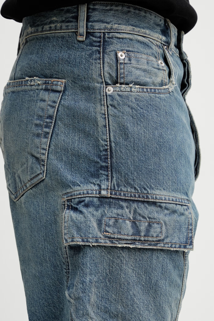 Rick Owens DRKSHDW Double Cargo relaxed fit jeans Men's blue DU01F4361.DWB