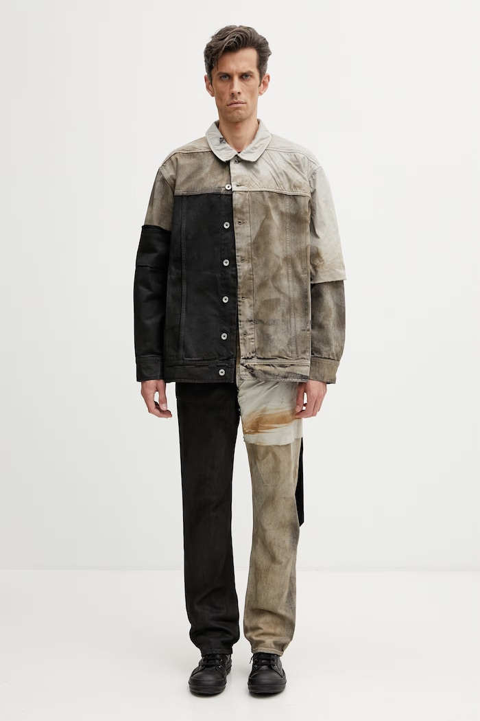 Rick Owens DRKSHDW Fog Cut jeansy regular męskie DU01F4397.COMW1A