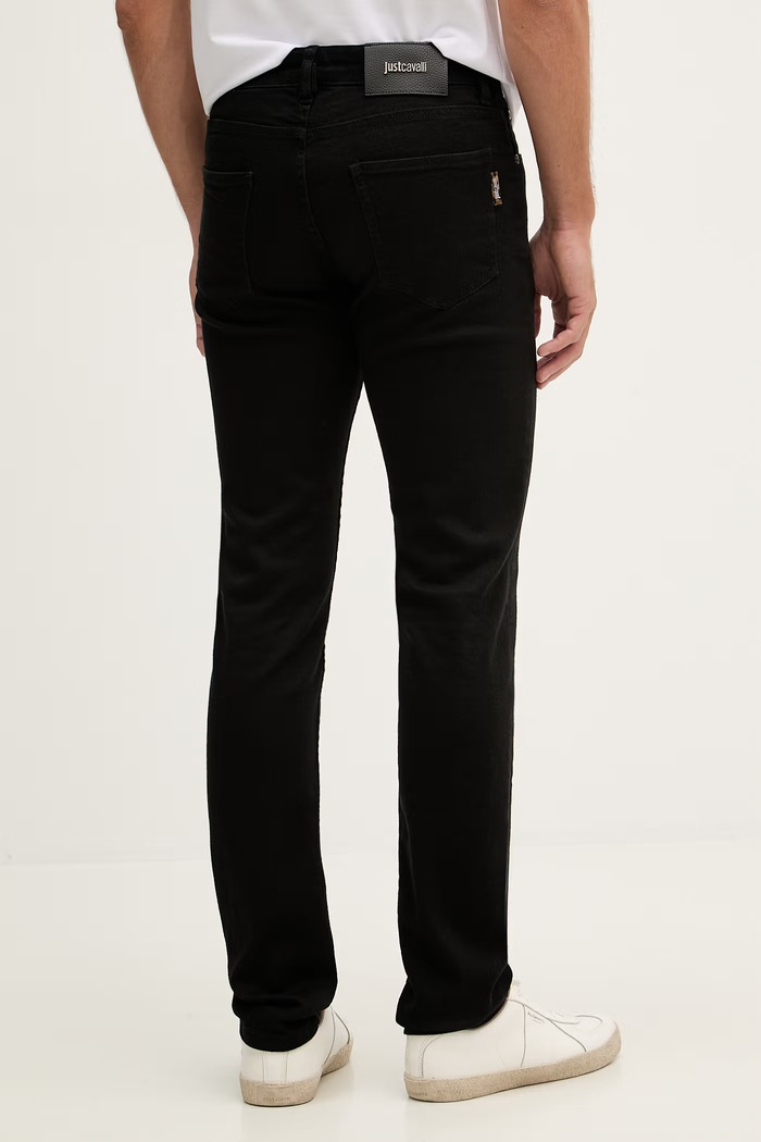 Ρούχα Just Cavalli τζιν slim fit ανδρικά 80OAB5S0.CDWC5 μαύρο