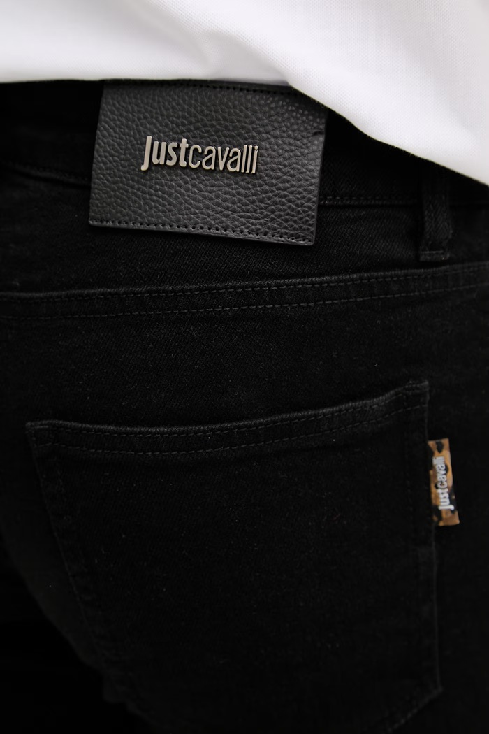 Just Cavalli τζιν slim fit ανδρικά μαύρο 80OAB5S0.CDWC5