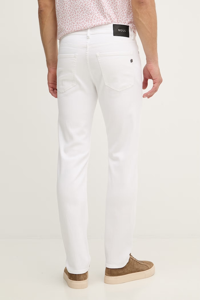 Odzież BOSS jeansy slim fit męskie Delaware 50561555 biały