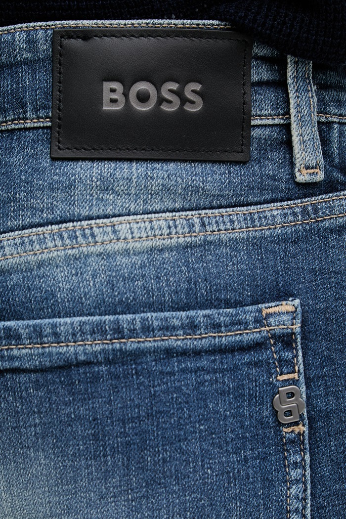 BOSS jeansy straight męskie OGDEN granatowy 50567667
