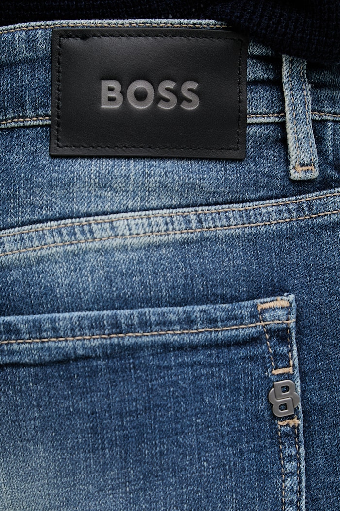 BOSS jeansy straight męskie OGDEN granatowy 50567667