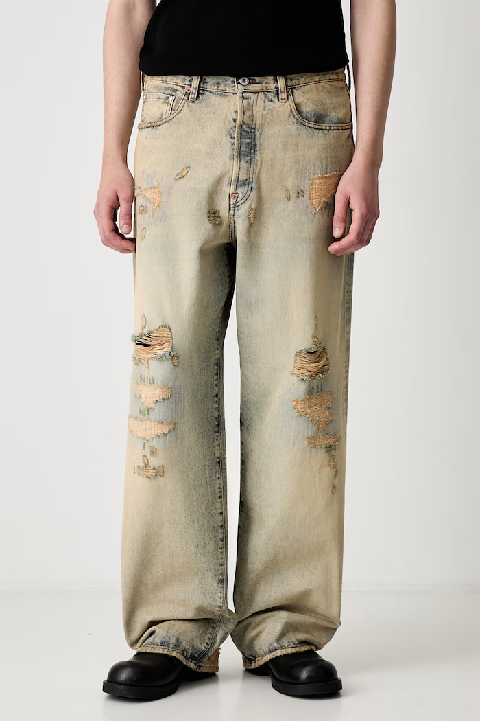 Kenzo Pants jeansy relaxed fit męskie niebieski FG55DP4246Q8
