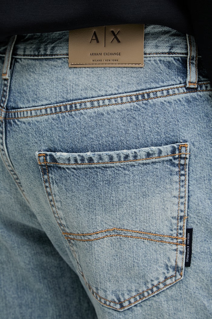 Armani Exchange pánske straight džínsy modrá XM000069.AF24014