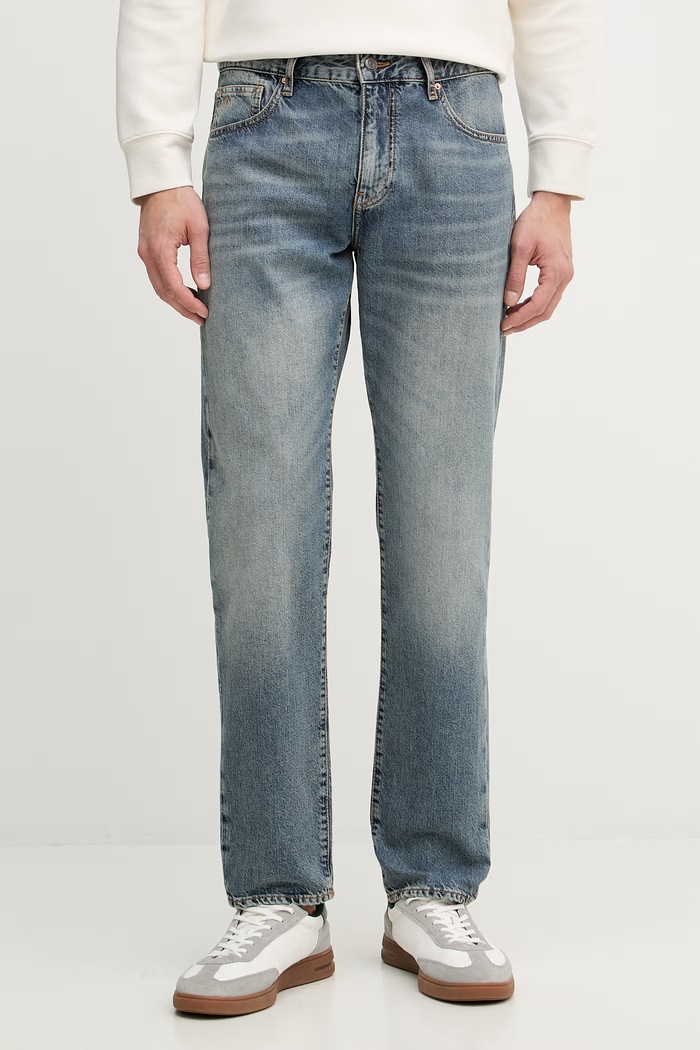 Armani Exchange pánske straight fit džínsy modrá XM000069.AF24441