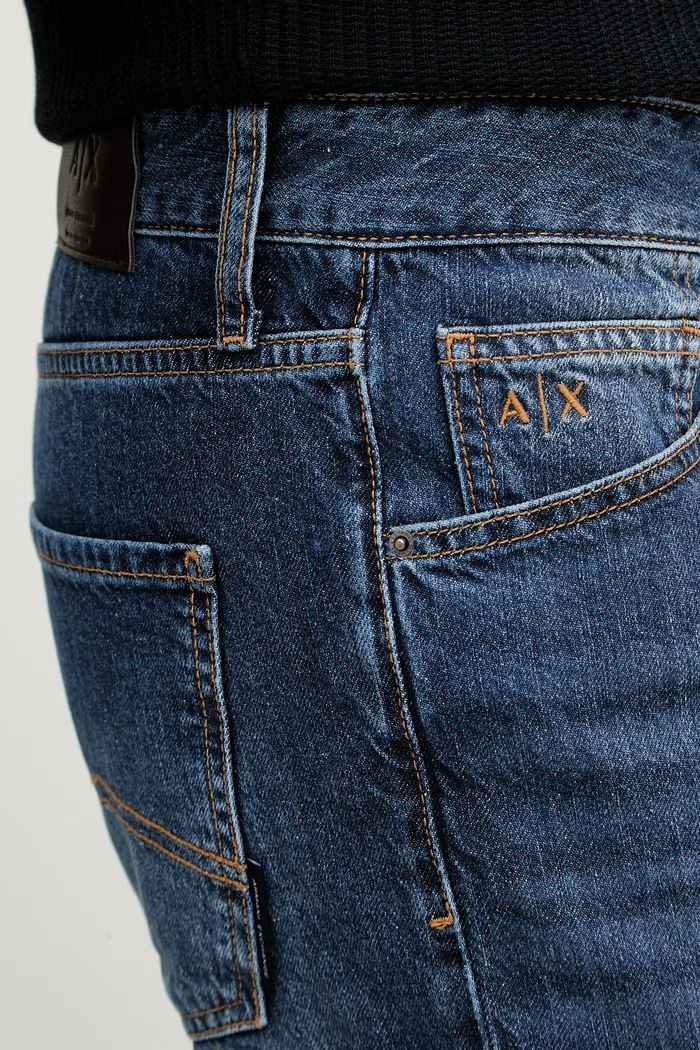 Armani Exchange дънки straight мъжки тъмносин XM000069.AF24455