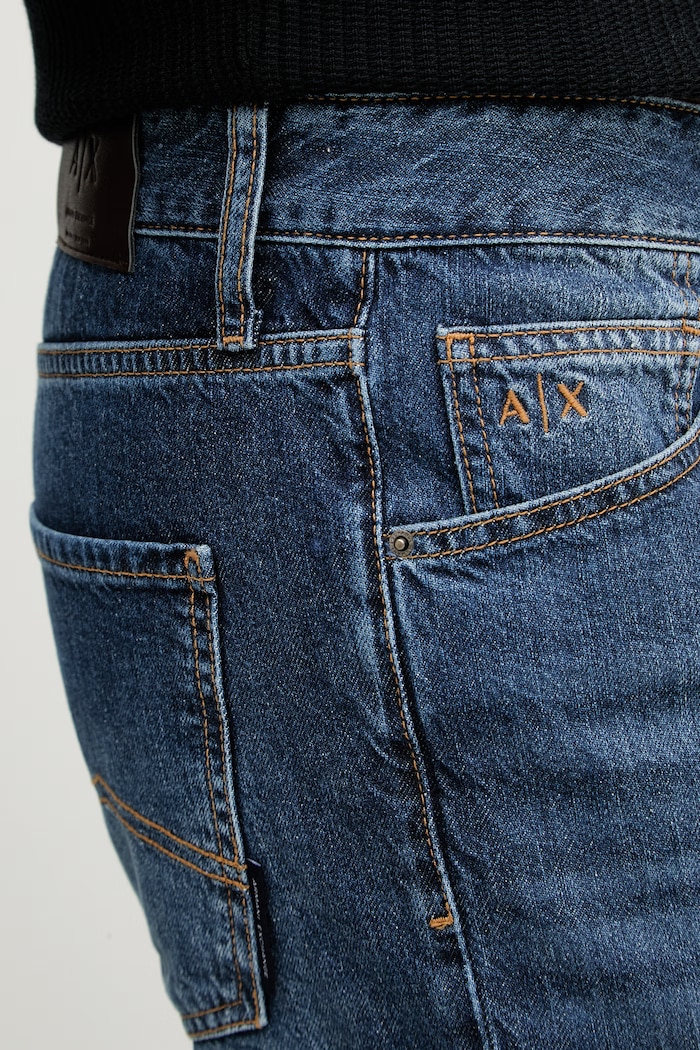 Armani Exchange дънки straight мъжки тъмносин XM000069.AF24455