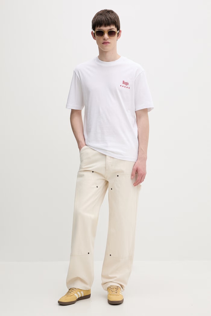 HUGO Blue blugi relaxed fit pentru bărbați Carpenter/2 50555981 bej SS26