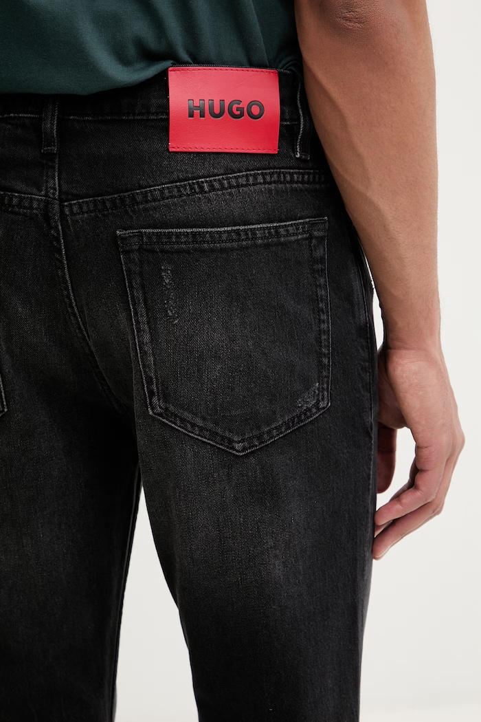 HUGO blugi slim fit pentru bărbați 708 negru 50556098