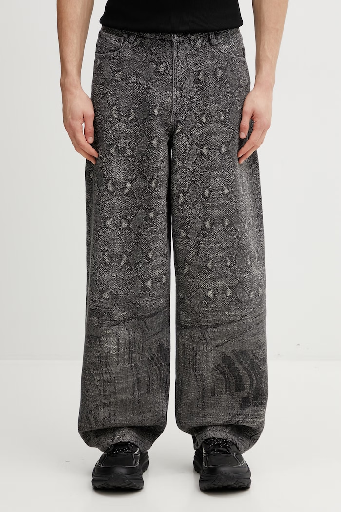 Daily Paper jeans denim snake oversized gri 2610003