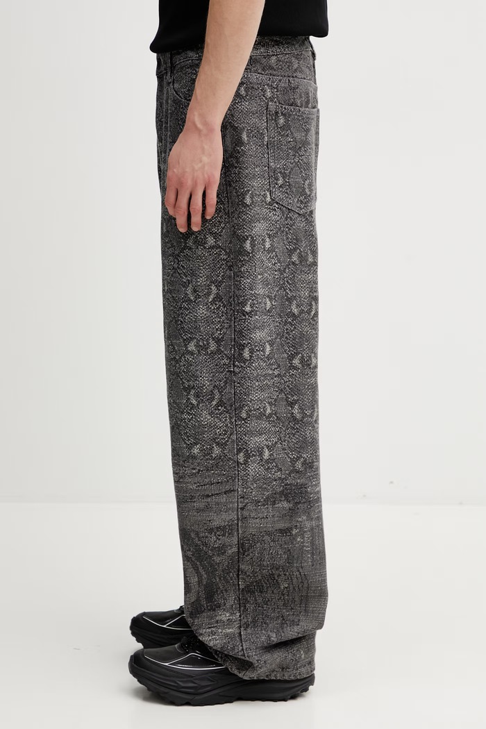 Daily Paper jeans denim snake oversized 2610003 gri SS26