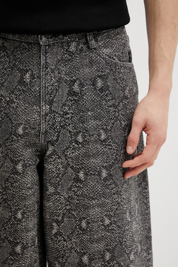Daily Paper jeans denim snake oversized gri 2610003