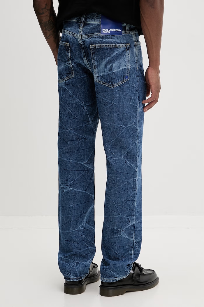 Îmbrăcăminte Karl Lagerfeld Jeans blugi drepți pentru bărbați B2M10109 albastru