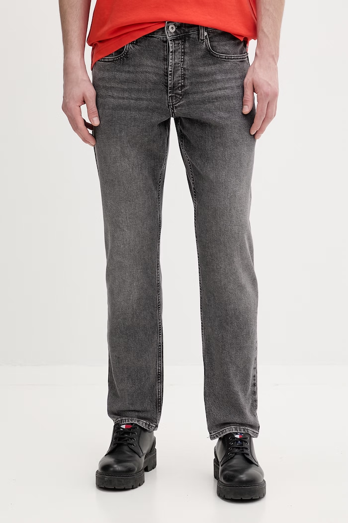 Karl Lagerfeld Jeans blugi conici pentru bărbați gri B2M10112