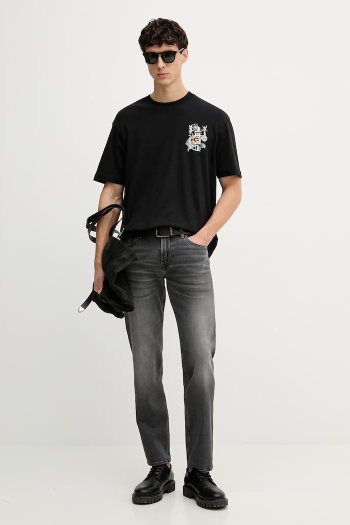 Guess slim fit мъжки ANGELS M2YAN2.D4Q52 сив SS26