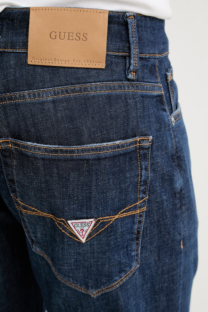 Guess rifle slim fit pánske ANGELS tmavomodrá M6GAN2.D0747