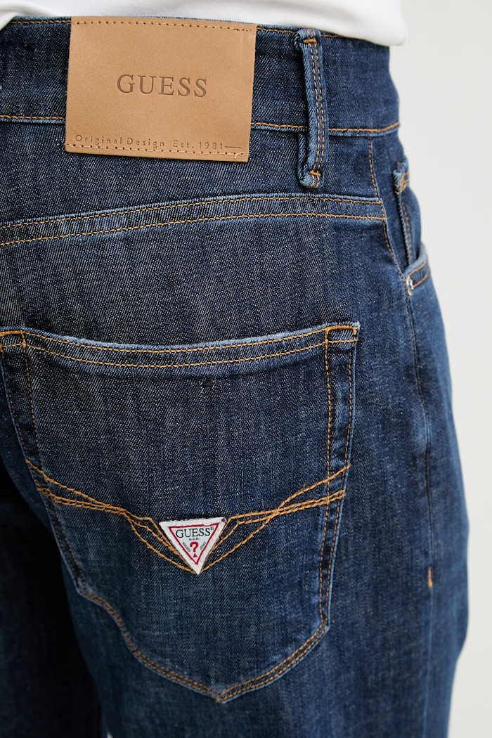 Guess rifle slim fit pánske ANGELS tmavomodrá M6GAN2.D0747