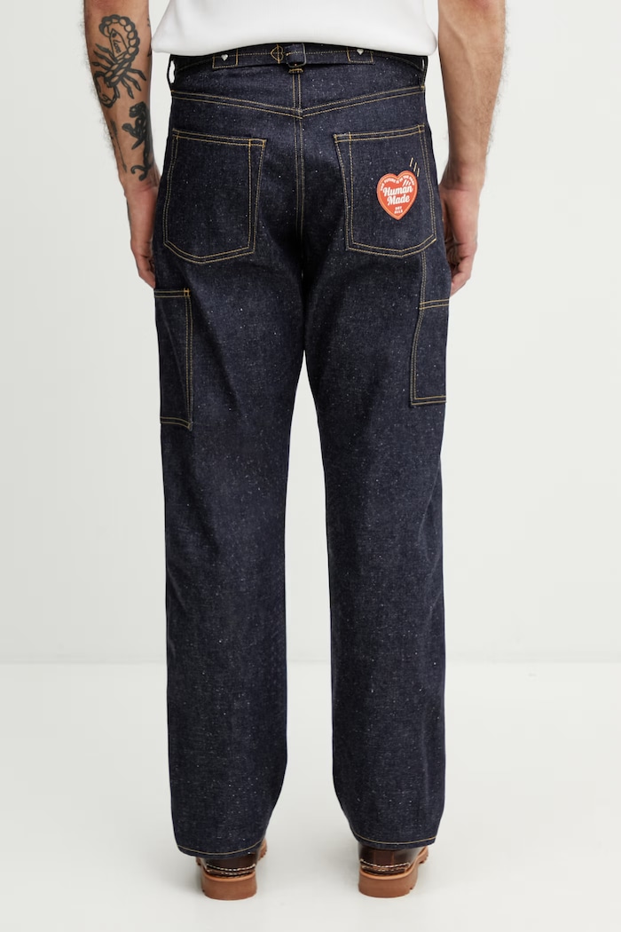 Îmbrăcăminte Human Made blugi relaxed fit pentru bărbați HM31PT001 albastru
