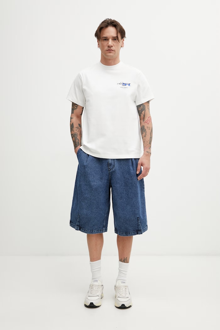 Ader Error Men's denim shorts BP01SSJE0201BL blue