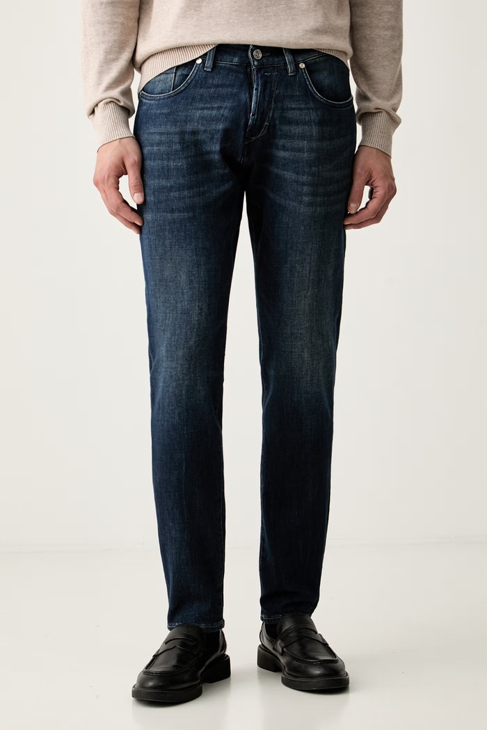 Karl Lagerfeld rifle tapered pánske tmavomodrá 561849.265506