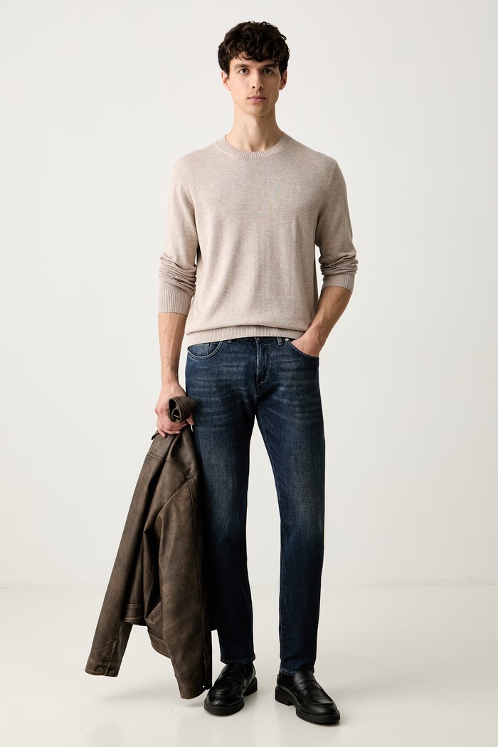 Karl Lagerfeld rifle tapered pánske 561849.265506 tmavomodrá SS26