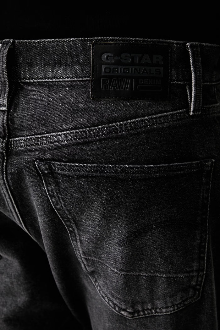 G-Star jeansy slim fit męskie 3301 Slim czarny 51001.E206