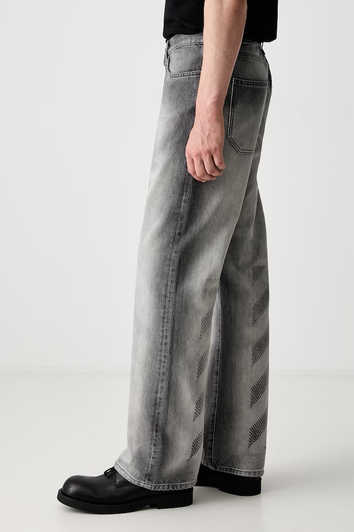 Off-White джинсы relaxed fit для мужчин 44XYA18JS26D003020 серый SS26