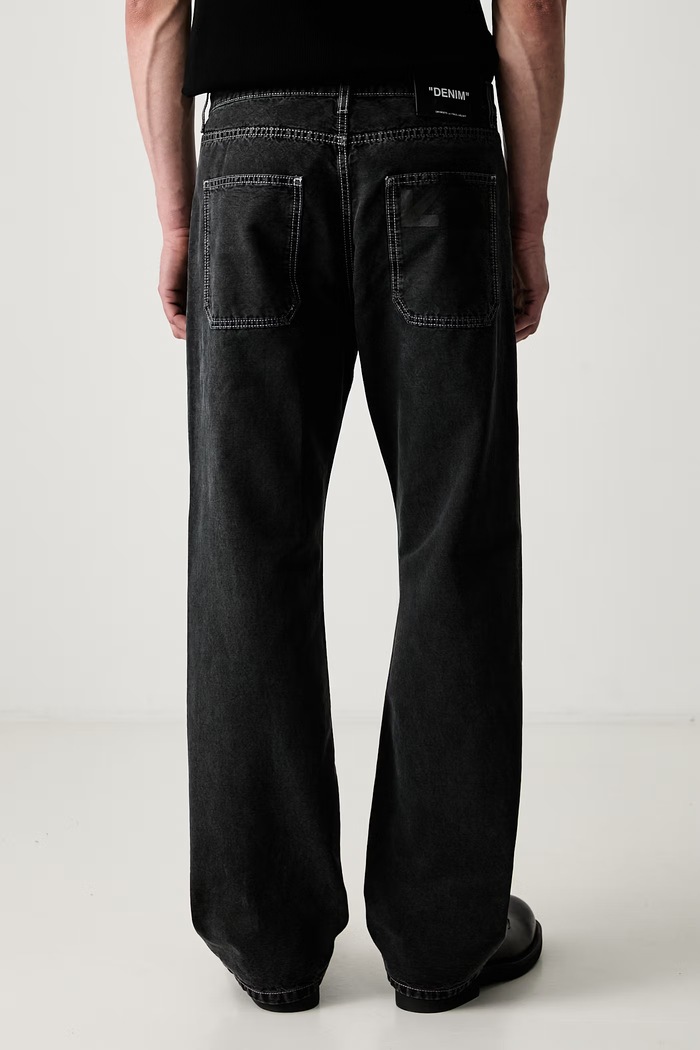 Дрехи Off-White Half Arrow дънки relaxed fit мъжки 44XCE04JS26F003001 черен