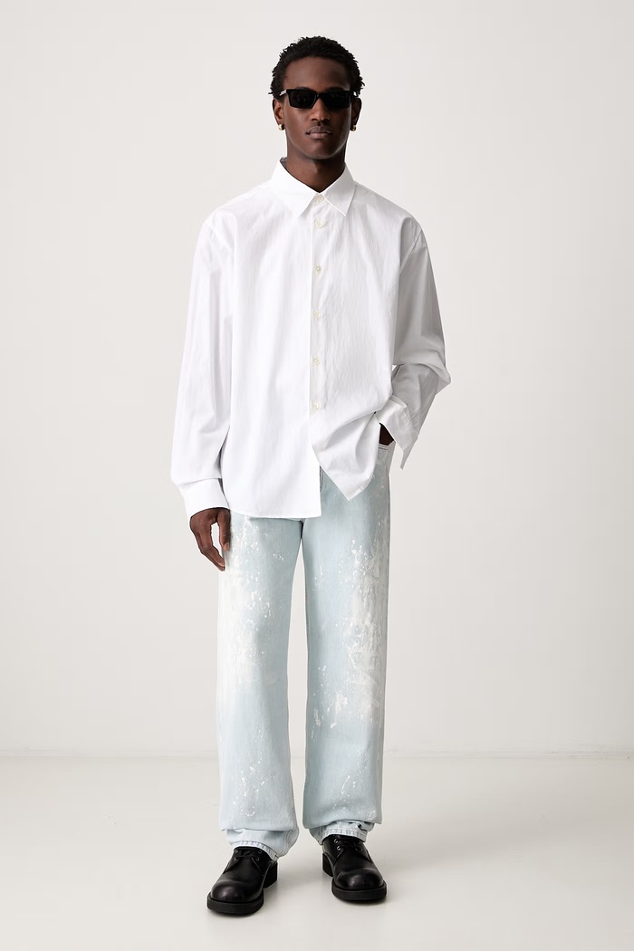 MM6 Maison Margiela jeansy straight męskie SH2LA0054.M30055 niebieski SS26