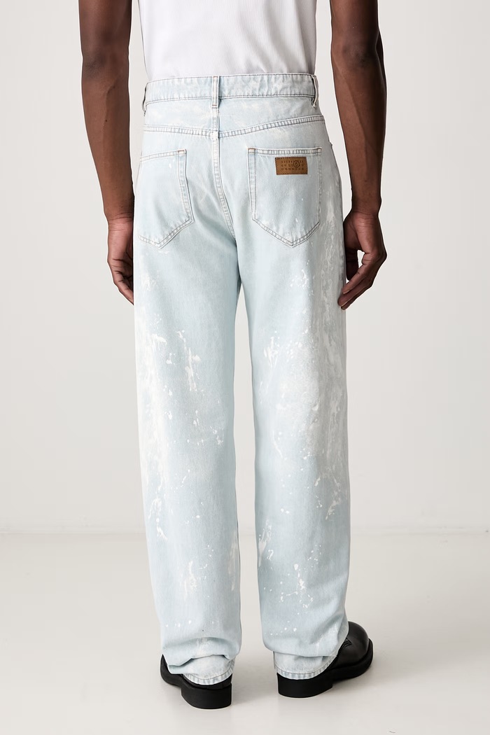Odzież MM6 Maison Margiela jeansy straight męskie SH2LA0054.M30055 niebieski