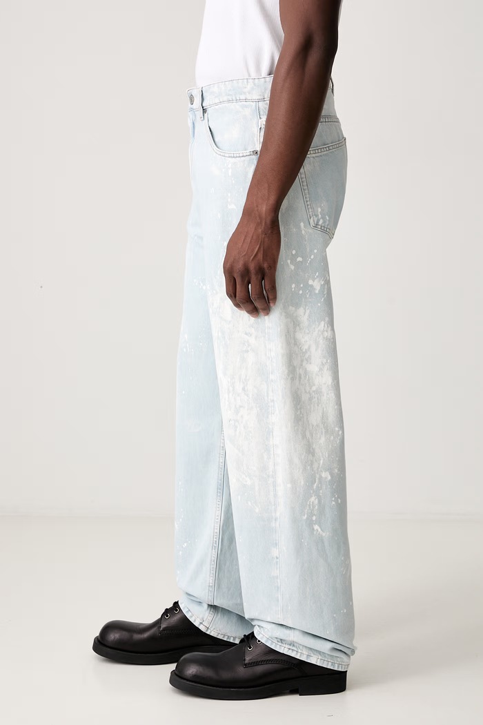MM6 Maison Margiela jeansy straight męskie niebieski SH2LA0054.M30055