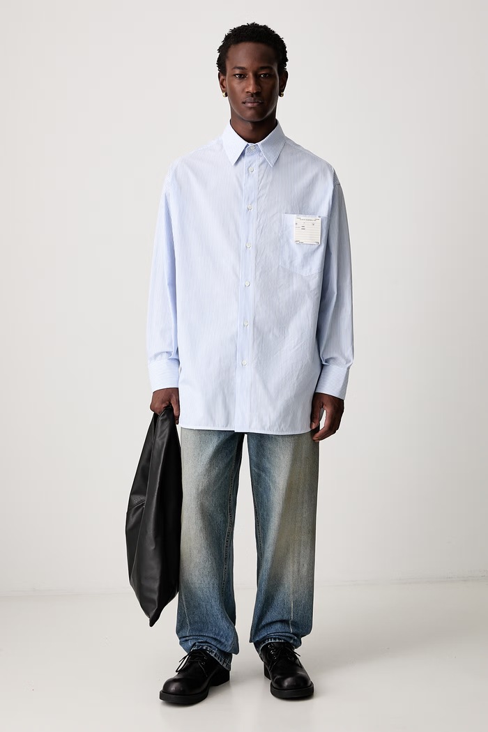 MM6 Maison Margiela jeansy regular męskie SH2LA0053.M30055 niebieski SS26