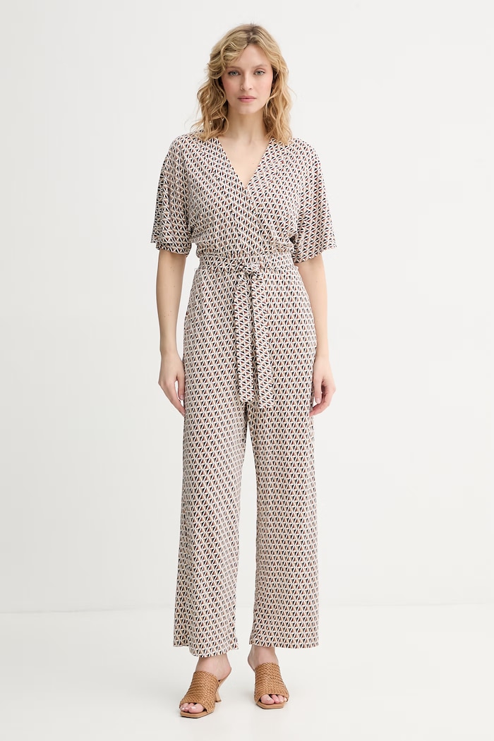 Max Mara Beachwear kombinezon palazzo damski z wiskozy EGREGE brązowy 2616641029600