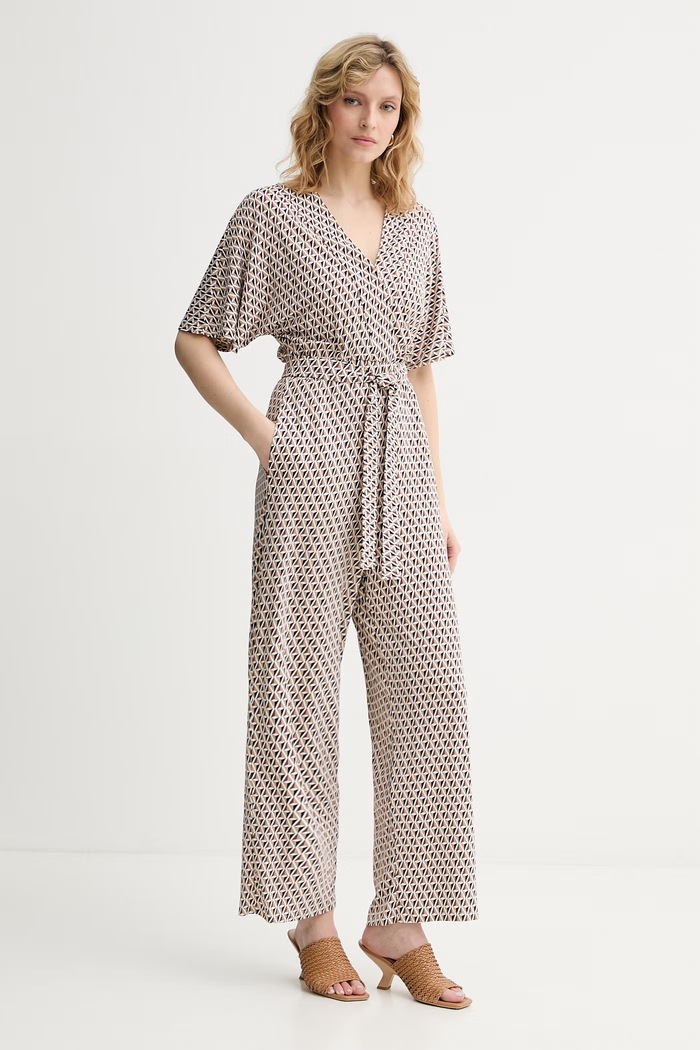 Max Mara Beachwear kombinezon palazzo damski z wiskozy EGREGE 2616641029600 brązowy SS26