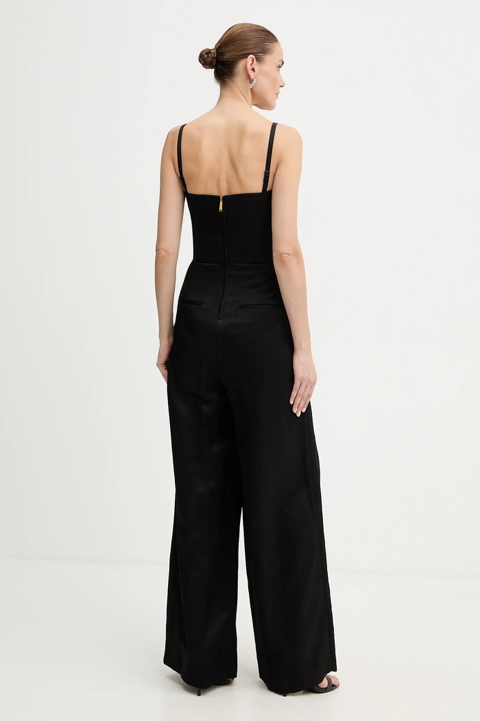 Ruházat Karl Lagerfeld vászon kezeslábas TAILORED JUMPSUIT B1W13010 fekete