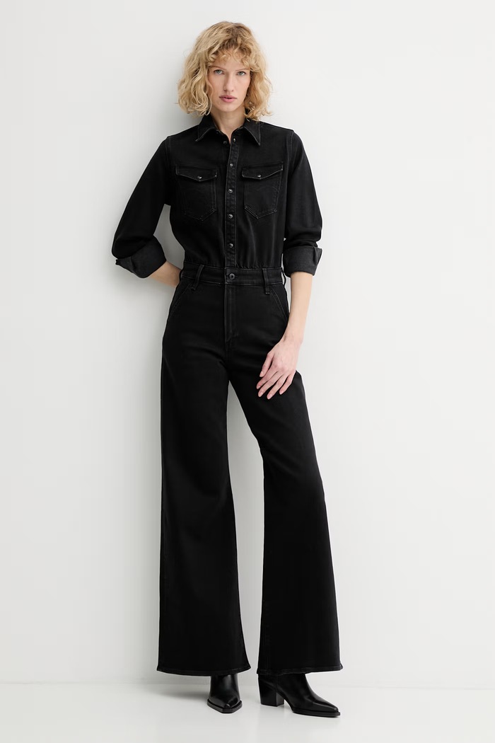 G-Star kombinezon jeansowy Western Wide Leg D27940.D874 czarny SS26