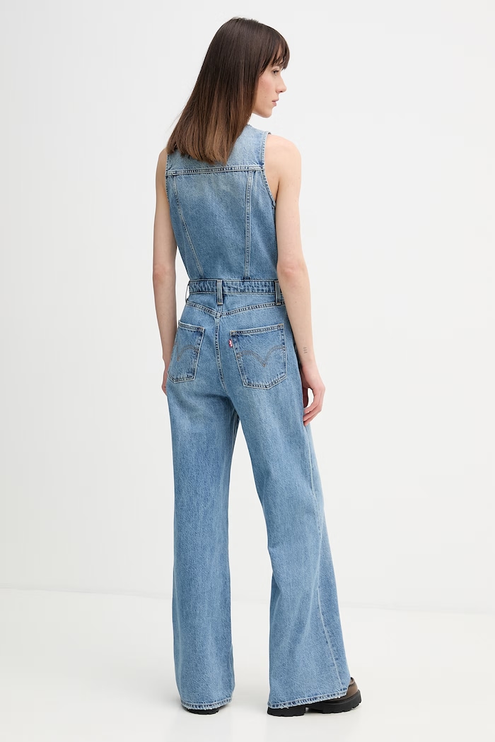 Oblečenie Rifľový overal Levi's DNM VEST WIDELG 0002R modrá