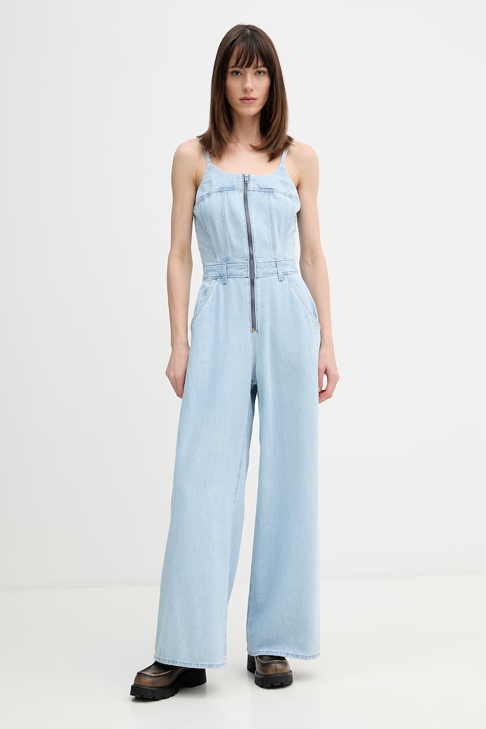 Levi's salopetă jeans BUSTIER fixat albastru 001WC.0005