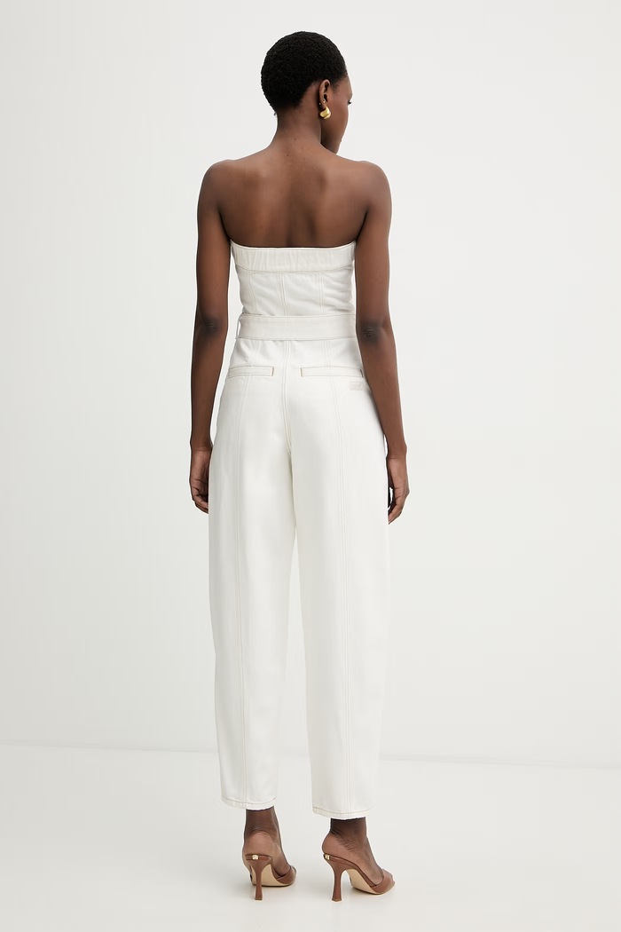 Ruházat Armani Exchange pánt nélküli női farmer kombidressz XW002255.AF21335 bézs