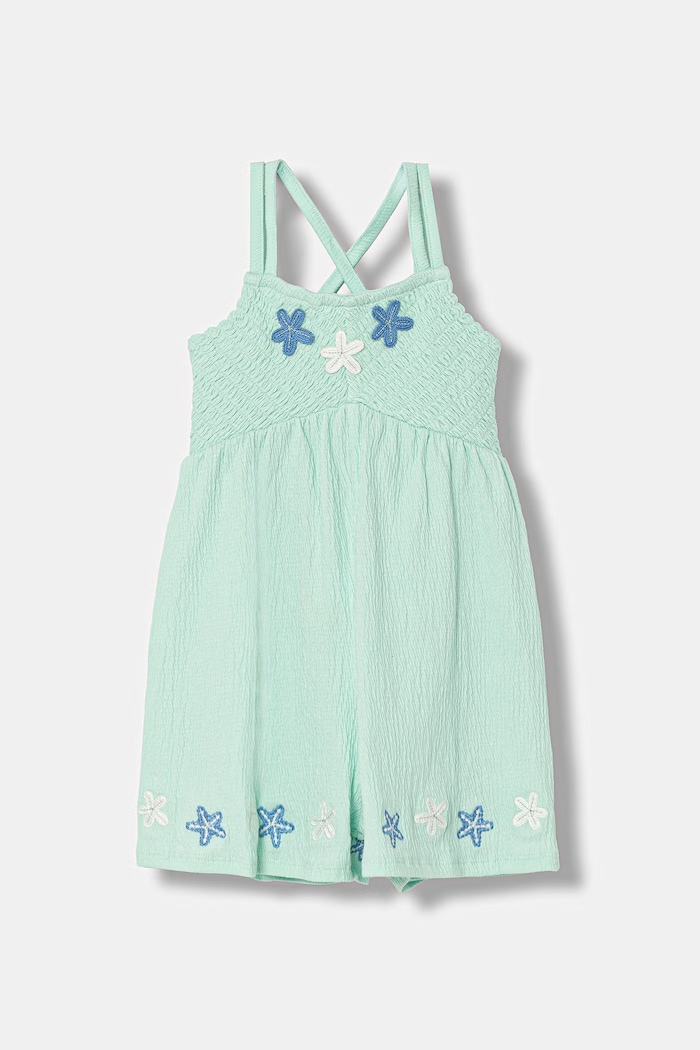 United Colors of Benetton kezeslábas gyerek pamuttal türkiz 3QO9GV012.P.seasonal