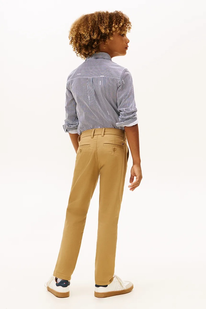 Tommy Hilfiger παντελόνι chino Ανδρικό βαμβακερό καφέ KB0KB09638.128.176.PPY2