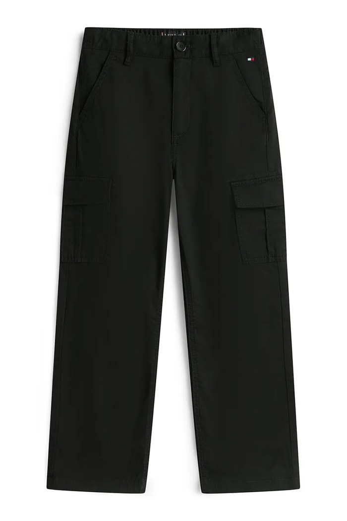 Детски панталон Tommy Hilfiger KB0KB10049.128.176.PPY2 черен SS26