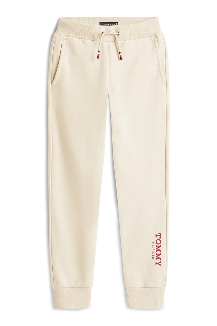 Dětské tepláky Tommy Hilfiger KB0KB10167.128.176.PPY2 béžová SS26